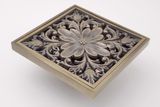 Hố ga thoát sàn Đồng hoa văn 10x10cm Eurolife EL-HG10 (Vàng Đồng)