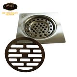 Hố ga thoát sàn inox 10x10cm Eurolife EL-HG08 (Trắng bạc)