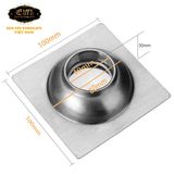 Hố ga thoát sàn inox 12x12cm Eurolife EL-X12 (Trắng bạc)