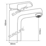  Vòi lavabo nóng lạnh Đồng mạ Chrome Eurolife EL-DAISY 02 (Trắng bạc) 