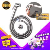 Bộ xịt vệ sinh tăng áp cao, chất liệu nhựa ABS mạ Chrome Eurolife EL-X08 (Trắng bạc)