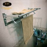 Kệ treo khăn tắm inox đa chức năng Eurolife EL-B1 (Trắng bạc)