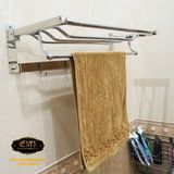 Kệ treo khăn tắm inox đa chức năng Eurolife EL-B1 (Trắng bạc)