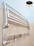 Kệ treo khăn tắm Nhôm đa chức năng Eurolife EL-B9 (Trắng)