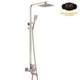 Bộ sen cây tắm đứng nóng lạnh Inox SUS 304 Eurolife EL-SC-IN01 (Trắng vàng)
