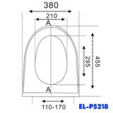  Nắp bồn cầu đóng êm Eurolife EL-PS 218 (Trắng) 