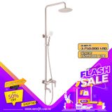  Bộ sen cây tắm đứng nóng lạnh Inox SUS 304 Eurolife EL-S910 (Trắng vàng) 