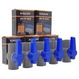Bộ 5 van PVC siêu nhẹ dùng cho ống nước 21, 27, 34, 60mm Eurolife EL-VD (Xám xanh)