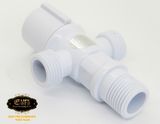 Van giảm áp, T chia bồn cầu nhựa ABS trắng Eurolife EL-TN02 (Trắng bạc)