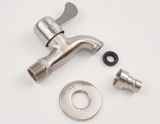 Vòi hồ - vòi máy giặt Inox SUS 304 Eurolife EL-VH121 (Trắng vàng)