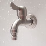 Vòi hồ - vòi máy giặt Inox SUS 304 Eurolife EL-VH121 (Trắng vàng)