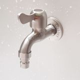 Vòi hồ - vòi máy giặt Inox SUS 304 Eurolife EL-VH121 (Trắng vàng)
