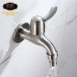 Vòi hồ - vòi máy giặt Inox SUS 304 Eurolife EL-VH121 (Trắng vàng)
