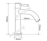 Vòi lavabo lạnh Inox SUS 304 Eurolife EL-LL123 ( Trắng vàng )