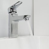  Vòi lavabo nóng lạnh Đồng mạ Chrome Eurolife EL-SUN 02 (Trắng bạc) 