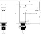 Vòi Lavabo nóng lạnh Đồng mạ Chrome Eurolife EL-VIO 02 (Trắng bạc)