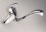 Vòi rửa chén âm tường nóng lạnh Đồng mạ Chrome Eurolife EL-T015AT (Trắng bạc)