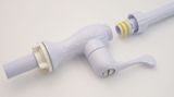  Vòi rửa chén lạnh nhựa ABS trắng Eurolife EL-VCT02 (Trắng bạc) 