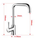 Vòi rửa chén nóng lạnh Eurolife EL-T029 (Trắng bạc)