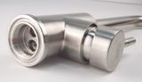 Vòi rửa chén nóng lạnh Inox SUS 304 nguyên khối đầu vòi xoay 360 độ Eurolife EL-KM10 (Trắng vàng)
