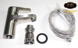 Vòi lavabo nóng lạnh Inox SUS 304 Eurolife EL-1102 (Trắng vàng)