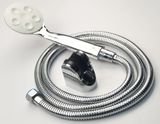Bộ tay dây sen siêu tăng áp nhựa ABS mạ Chrome Eurolife EL-115SH ( Trắng bạc)