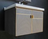 Bộ tủ Lavabo gỗ Polywood phủ Melamine chịu ẩm Eurolife BLV-PM05 Xám nhạt