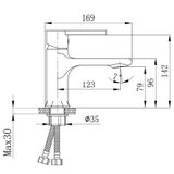  Vòi Lavabo nóng lạnh Đồng mạ tĩnh nhiệt màu đen Eurolife EL-GRAY 04. Màu mới sang trọng, bắt mắt, phù hợp cho nhiều thiết kế phòng tắm. 