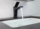 Vòi Lavabo nóng lạnh thiết kế độc đáo, màu đen cho chậu rửa mặt Eurolife EL-PASSION 03