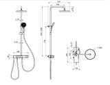 Cây sen nóng lạnh màn hình LED thể hiện nhiệt độ dòng nước và thời gian tắm, 4 chế độ sử dụng, màu đen Eurolife EL-SC905