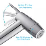 Bộ xịt vệ sinh 2 chế độ chảy, khóa thông minh Eurolife EL-X12-T ( Trắng)
