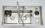  Chậu đúc 2 hố kèm máy rửa ly, chất liệu Inox SUS 304 Posco - Korea (Sản xuất tại Việt Nam) Eurolife EL-LS10050 