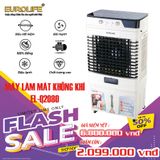 Máy làm mát không khí, làm lạnh nhanh, giảm tới 15 độ, chạy êm Eurolife EL-Q2080 ( Đen-trắng)