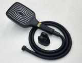 Bộ tay dây sen 3 chức năng chảy, nhựa ABS mạ đen Eurolife EL-125SH-D