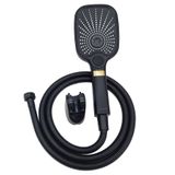 Bộ tay dây sen 3 chức năng chảy, nhựa ABS mạ đen Eurolife EL-127SH-D