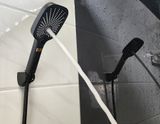 Bộ tay dây sen 3 chức năng chảy, nhựa ABS mạ đen Eurolife EL-127SH-D