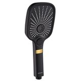 Bộ tay dây sen 3 chức năng chảy, nhựa ABS mạ đen Eurolife EL-127SH-D