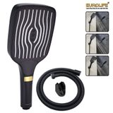 Bộ tay dây sen 3 chức năng chảy, nhựa ABS mạ đen Eurolife EL-125SH-D