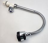 Vòi rửa chén lạnh cần lò xo nhựa PVC mạ chrome chân vòi màu trắng Eurolife EL-VCN05 (Nhiều màu)