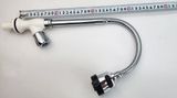 Vòi rửa chén lạnh cần lò xo nhựa PVC mạ chrome chân vòi màu trắng Eurolife EL-VCN05 (Nhiều màu)