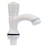 Vòi Lavabo lạnh tay núm tròn nhựa PP trắng Eurolife EL-LA06 (Trắng)