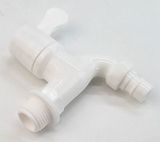Bộ 3 vòi hồ tay gạt nhựa PP trắng, thân ngắn, ren 21-27mm Eurolife EL-VHT2127 (Trắng) (3 cái)
