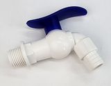 Bộ 3 vòi hồ tay xanh nhựa PP, thân ngắn, ren 21-27mm Eurolife EL-VHX2127 (Trắng xanh) (3 cái)