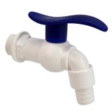 Bộ 3 vòi hồ tay xanh nhựa PP, thân ngắn, ren 21-27mm Eurolife EL-VHX2127 (Trắng xanh) (3 cái)