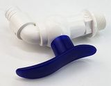 Bộ 3 vòi hồ tay xanh nhựa PP, thân ngắn, ren 21-27mm Eurolife EL-VHX2127 (Trắng xanh) (3 cái)
