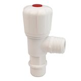 Bộ 3 Van góc giảm áp, T chia 1 chiều bồn cầu nhựa PP trắng Eurolife EL-TN03 (Trắng) (3 cái)