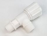 Bộ 3 Van góc giảm áp, T chia 1 chiều bồn cầu nhựa PP trắng Eurolife EL-TN03 (Trắng) (3 cái)