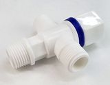 Bộ 3 Van góc giảm áp, T chia 2 chiều bồn cầu nhựa PP trắng Eurolife EL-TN04 (Trắng) (3 cái)