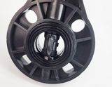 Van bướm mặt bích tay gạt phi 63, 90, 110, 125, 160, 200mm Eurolife EL-VB (xám đỏ)