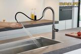 Vòi rửa chén nóng lạnh dây kéo, 4 chức năng sử dụng Eurolife EL-IK03 (Grey-Xám)